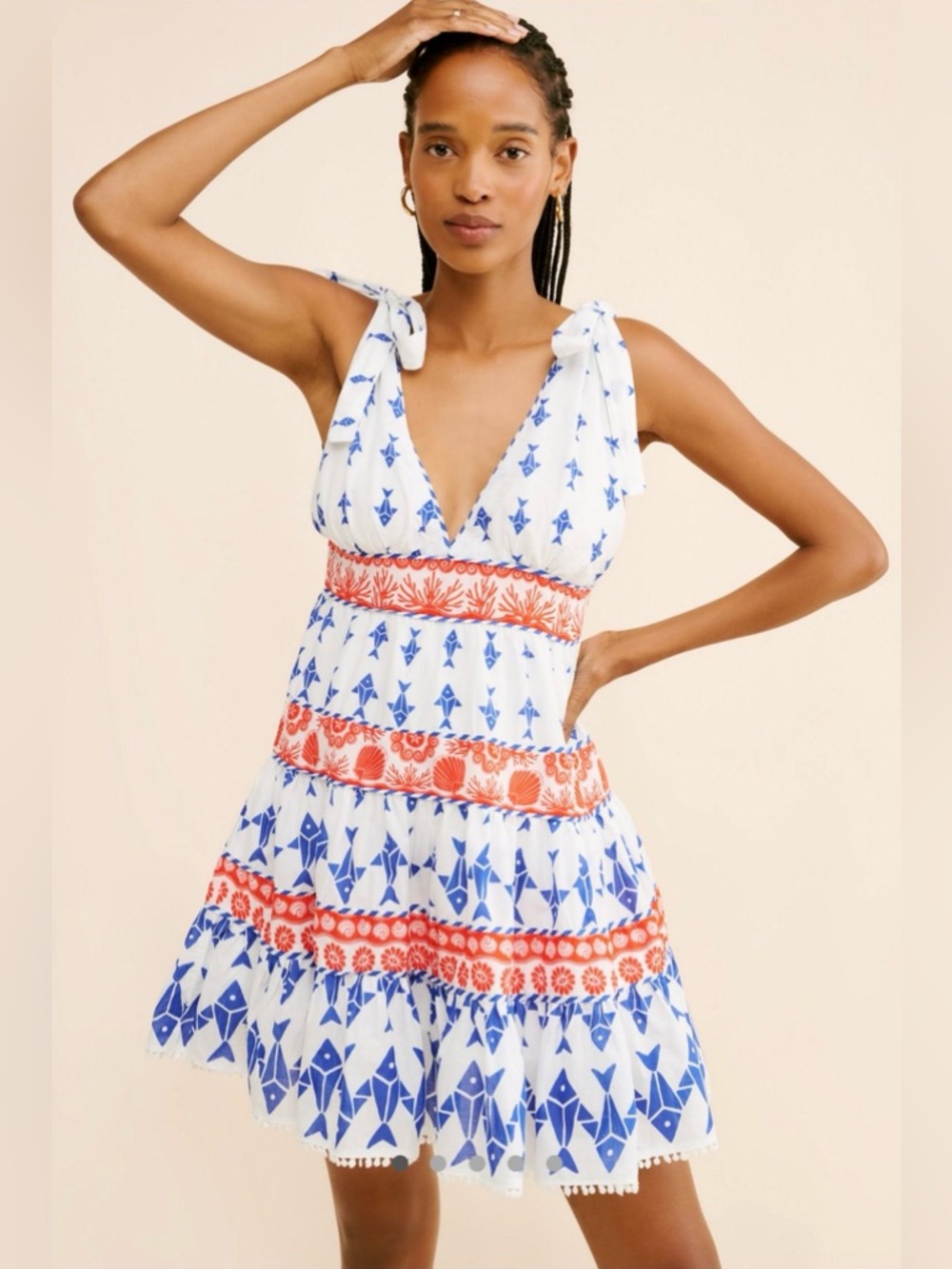 Farm Rio Fishes Tiered Dress